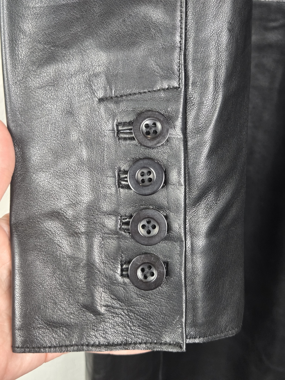 Bod & Christensen Angelica NWT Lamb Leather Coat L Longline Matrix 90s Luxe - Picture 6 of 12